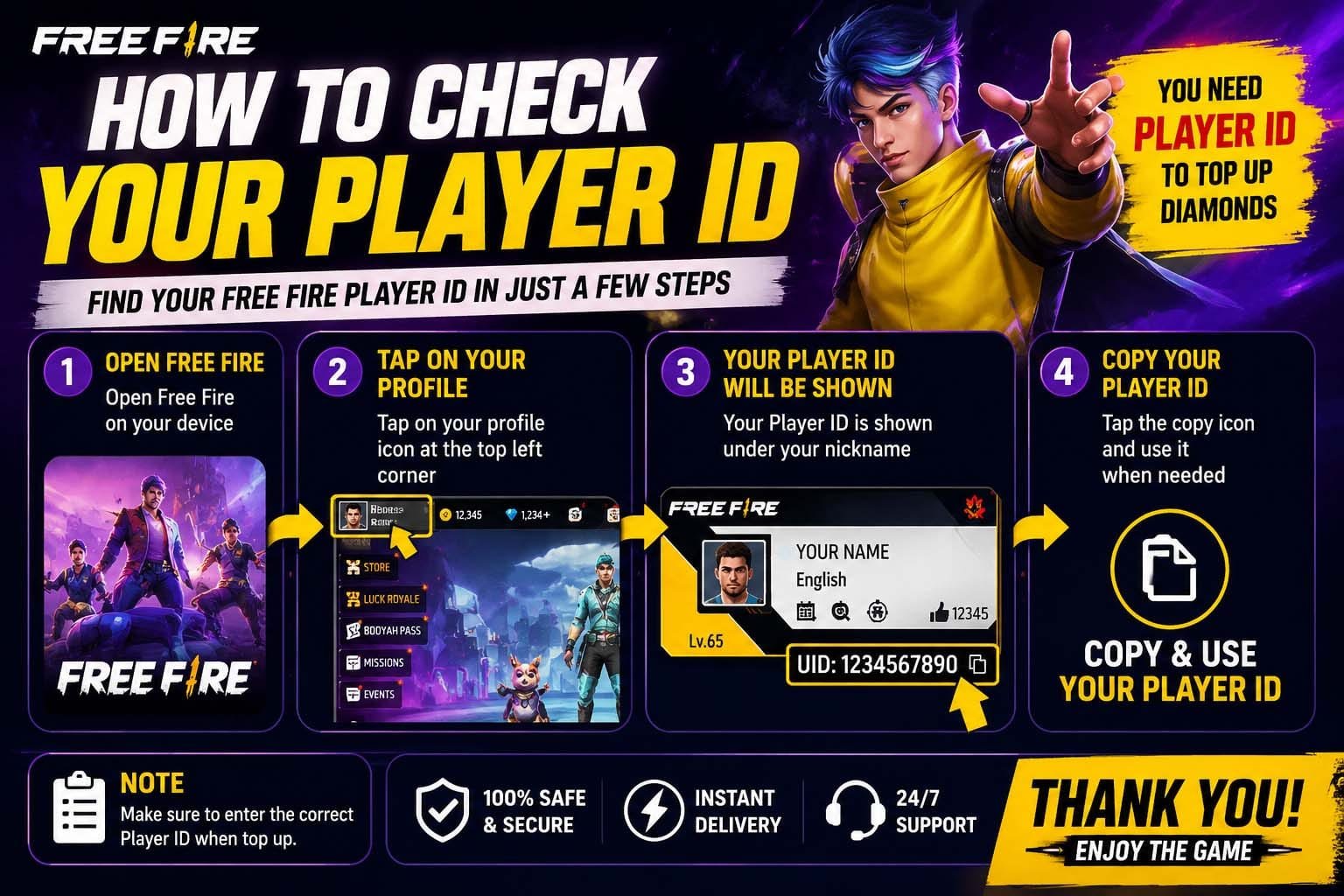Buy Free Fire Diamonds in Nepal