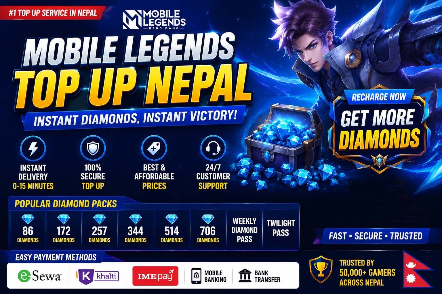 Mobile Legends top up in Nepal